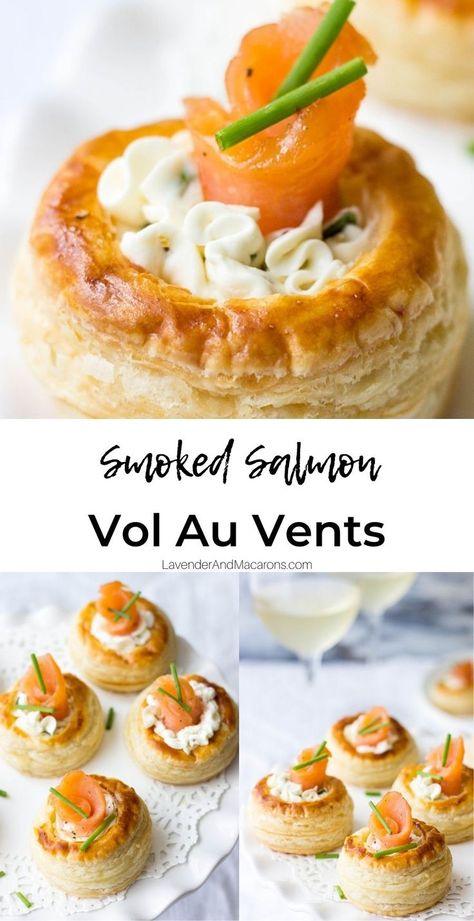 Recipe of Smoked Salmon Vol Au Vents Cream Cheese Puffs, Best Smoked Salmon, French Appetizers, French Pastries Recipes, Shells Stuffed, Cream Cheese Puff Pastry, Puff Pastry Shells, Smoked Salmon Appetizer, Smoked Salmon Cream Cheese