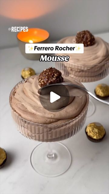 Recipes on Instagram: "Calling all chocolate hazelnut lovers! 😍🍫 We have the ultimate dessert for you to try 😋 This Ferrero Rocher Mousse is simply divine 🤩🍫 #ferrerorochermousse #ferrerorocher #mousse #chocolatehazelnut #nutella #chocolate #dessertrecipes #chocolatedesserts #ferrero #recipes Ingredients: -1 cup heavy cream -8 oz. Mascarpone cheese -2 tablespoons sugar -1/2 cup nutella -6-8 Ferrero Rochers" Ferrero Rocher Mousse, Mascarpone Cheese, Dessert Tables, No Cook Desserts, Ferrero Rocher, Chocolate Hazelnut, Daily Meals, Chocolate Desserts, Heavy Cream