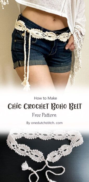 Crochet Lace Yarn Projects, One Skein Yarn Crochet Projects, Quick Crochet Clothing Projects, Crochet Belts For Women Free Pattern, Crocheted Belt Free Pattern, Lace Crochet Headband, Crochet Boho Belt Free Pattern, Crochet Boho Clothes, Free Crochet Boho Patterns