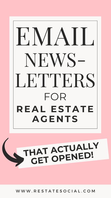 Email Name Ideas, Newsletter Content Ideas, Real Estate Email Marketing, Realtor Newsletter, Email Newsletter Inspiration, Realtor Marketing Ideas, Marketing Ideas Real Estate, Real Estate Newsletter, Newsletter Examples