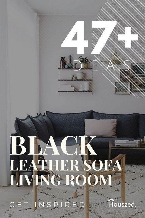 47+ Black Sofa Living Room Ideas That Deliver Style in 2023 | Houszed Black Leader Sofa Living Room, Family Rooms With Black Leather Sofas, Black Lounge Suite Living Rooms, Living Room With Black Leather Furniture, Black Sofa Color Schemes, Accent Chairs To Go With Black Leather Couch, Living Room With Black Sofa Ideas, Style Black Leather Couch, Styling Black Sofa