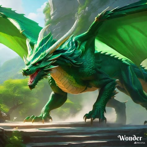 Emerald Dragon, Dragon Hunters, Types Of Dragons, Snake Wallpaper, Legendary Dragons, Bronze Dragon, Mystical Animals, Dragon Artwork Fantasy, Beautiful Dragon