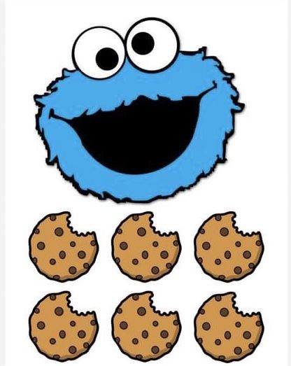 Cookie Monster Cutouts, Cookie Monster Template, Cookie Monster Craft, Cookie Monster Games, Cookie Monster Images, Sesame Street Party Favors, Baby Cookie Monster, Cookie Monster Birthday Party, Monster Baby Showers