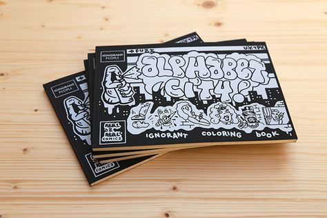 Graffiti Packaging, Graffiti Sketchbook Cover, Graffiti Colouring, Graffiti Book Cover, Black Book Graffiti, Notebook Graffiti, Illustrated Type, Graffiti Books, Alphabet City