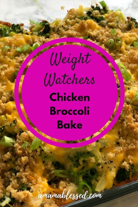 Chicken Broccoli Bake, Weight Watchers Casserole, Weight Watchers Meals Dinner, Broccoli Bake, Weight Watchers Snacks, Weight Watchers Chicken, Chicken Broccoli Casserole, Weight Watchers Chicken Recipes, Rotisserie Chicken Recipes