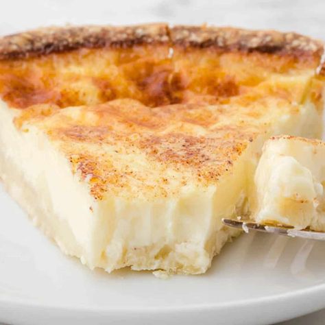 Egg Custard Old Fashioned Egg Custard Recipe, Egg Custard Recipe, Sugar Cream Pie Recipe, Egg Custard Recipes, Egg Custard Pie, Best Bread Pudding Recipe, Sugar Cream Pie, Baking Recipes Pie, Creamy Pie