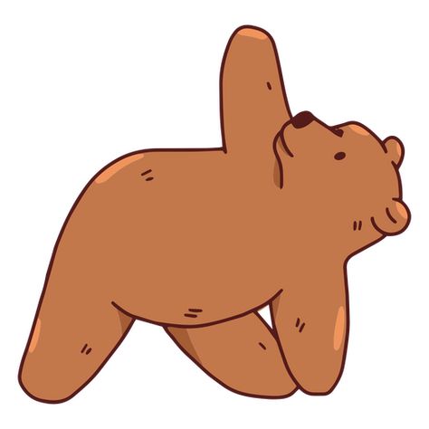 Bear character yoga stretching pose PNG Design Stretching Cartoon, Ramen Kitchen, Stretching Pose, Graphic Tshirt Outfit, Images Cartoon, Yoga Stretching, Yogi Bear, Bear Character, Tshirt Outfit