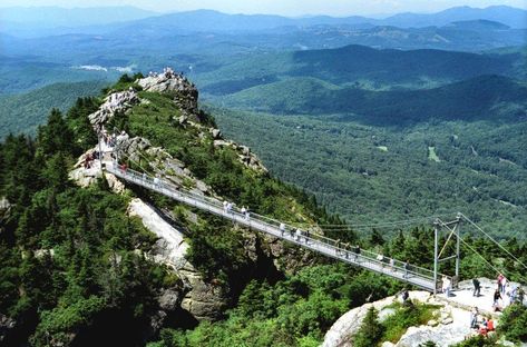 These 12 Aerial Views Of North Carolina Will Leave You Mesmerized Linville Nc, Beech Mountain Nc, Nantahala Outdoor Center, North Carolina Attractions, Beech Mountain, Swinging Bridge, Lake Retreat, Grandfather Mountain, Boone Nc