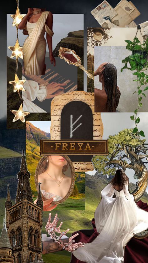 #freya #norse #scotland #names #nature #vintage #art #aesthetic #inspo #mood Freya Aesthetic Goddess, Working With Freya, Freyacore Aesthetic, Freya Core Aesthetic, Freyja Aesthetic, Freya Aesthetic, Freya Core, Freya Name, Norse Aesthetic