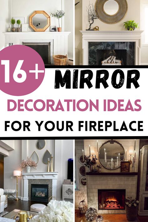 I’ve gathered the best mirror decoration ideas for your fireplace that add light, style, and depth to any room! From vintage frames to modern designs, these mirror decoration ideas bring balance and elegance to your mantel decor. Oversized Mirror Over Fireplace, Mirror Over Stone Fireplace, Styling Fireplace Mantel With Mirror, Mantel With Black Mirror, Arched Mirror Mantle Decor, Mirror Above Fireplace Mantle Modern, Mirrors Over Fireplace Mantels, Mirror Above Mantel Fireplaces, Mirror On Fireplace Mantel Farmhouse