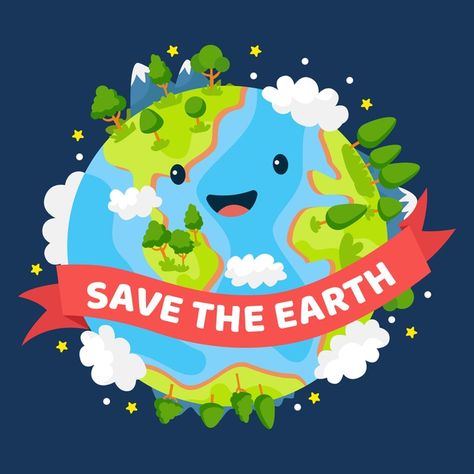 Save the planet smiley green earth | Free Vector #Freepik #freevector #green #globe #earth #eco Baby Hanuman, Baby Ganesh, Save Earth Posters, Save Earth Drawing, Earth Day Drawing, Earth Drawings, Earth Poster, Earth Illustration, Save The Earth