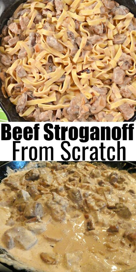 Stroganoff Sauce Recipe, Beef Stroganoff Sauce, Steak Stroganoff, Homemade Beef Stroganoff, Best Beef Stroganoff, Creamed Beef, Beef Stroganoff Recipe, Sirloin Steak, Stroganoff Recipe