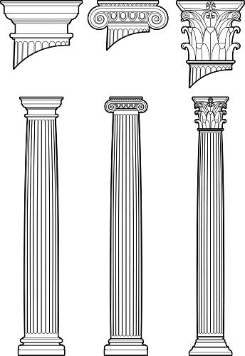 Ionic Column Clipart Images | High-res Premium Images Pillars Design, Markers Drawing Architecture, Senior Pants, History Drawings, Markers Drawing, Ionic Column, Architectural Columns, Drawing Architecture, Pillar Design