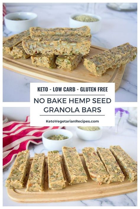 Seed Granola Bars, Hemp Seed Recipes, Peanut Tofu, Seed Granola, Easy Granola Bars, No Bake Granola Bars, Keto Granola, Baked Granola, Keto Diet Snacks