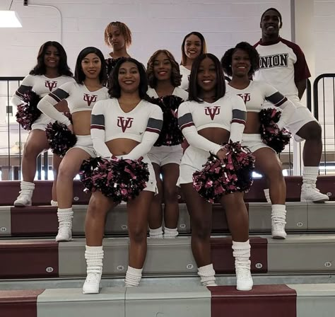 Stomp N Shake Cheer Uniforms, Stomp And Shake Uniforms, Cheer Coach Outfit, Hbcu Cheer, Majorette Dance Uniforms, Cheer Flexibility, Cheer Practice Outfits, Step Team, Cheer Aesthetic