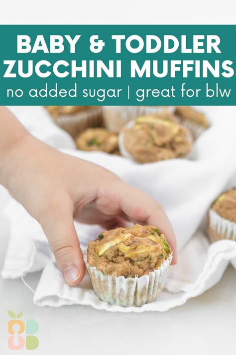 Baby Zucchini Muffins, Zucchini Muffins Baby, Blw Foods, Zucchini Mini Muffins, Muffins Baby, Healthy Toddler Recipes, Blw Meals, Zucchini Muffins Healthy, Banana Zucchini Muffins