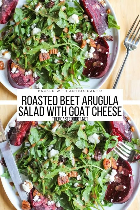 Beet Salad With Arugula, Beet And Arugula Salad, Salad Beet, Pickled Beet Salad, Beet Goat Cheese Salad, Beet Salad With Feta, Olives Kalamata, Beet And Goat Cheese, Beet Salad Recipes