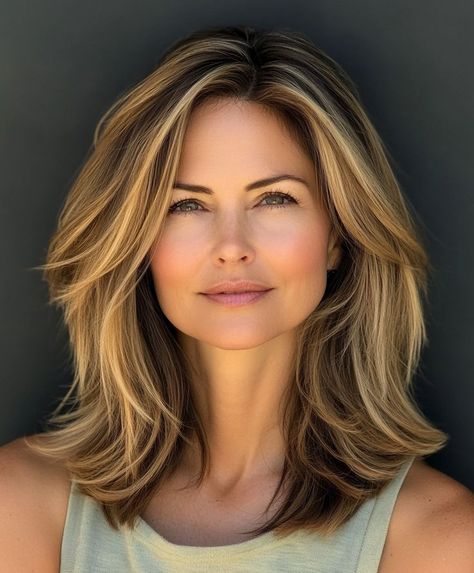 Shoulder Length Hair For Women Over 50, Hairstyles For 50 Year Old Women, Hairstyles For Long Faces, Hairstyles For 2023, Highlights Curly Hair, Long Length Hair, Medium Length Hairstyles, Long Face Hairstyles, Hairstyles For Women Over 50