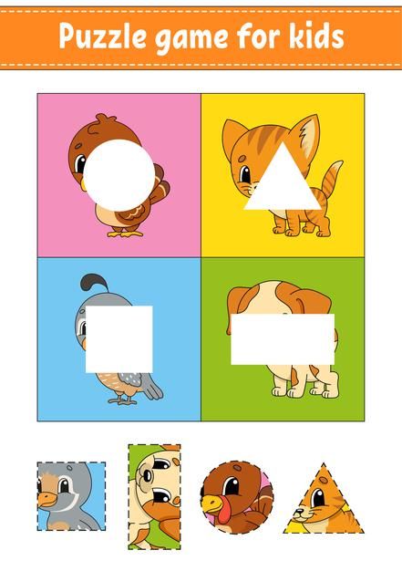 Puzzles For Preschoolers, Triangles Activities, Shape Matching Game, Puzzle Pictures, Puzzle For Kids, Kids Worksheets Preschool, Montessori Toddler Activities, Shape Games, Puzzle Games For Kids