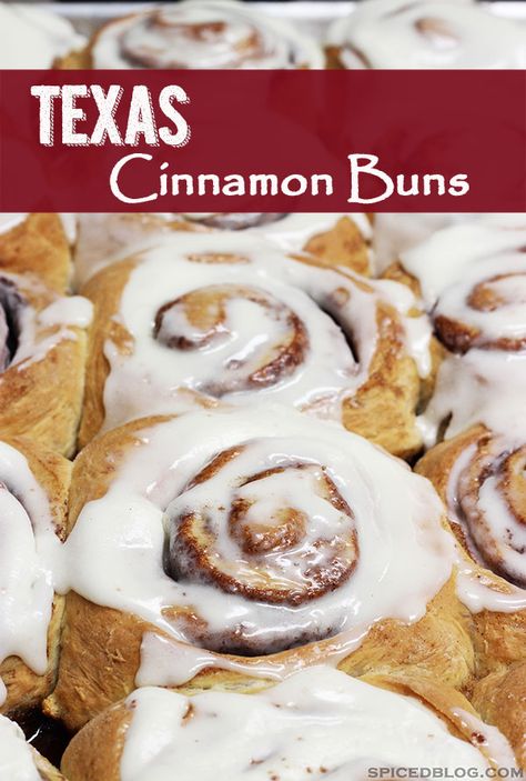 Texas-sized Cinnamon Buns Easy Recipes Desserts, Homemade Cinnamon Rolls, Cinnamon Rolls Homemade, Sweet Roll, Ooh La La, Cinnamon Buns, Breakfast Treats, Kitchen Tips, Cinnamon Rolls