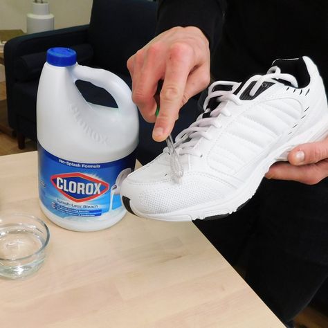 How to Clean White Shoes | Family Handyman Shoe Cleaner Diy, Clean White Shoes, How To Bleach Whites, How To Clean White Sneakers, White Shoe Cleaner, How To Clean White Shoes, Deodorize Shoes, Sneaker Cleaner, Shoe Cleaner