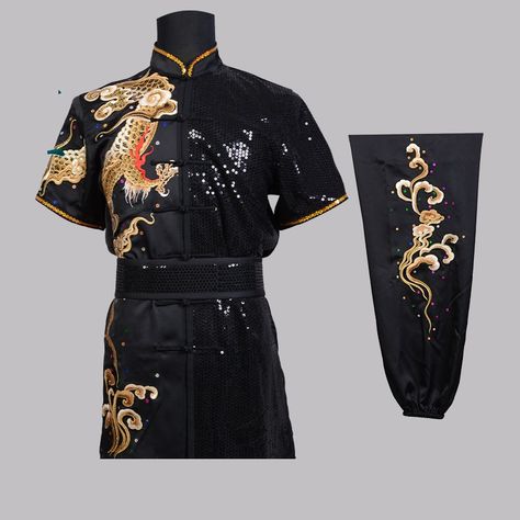 Chinese Traditional Dragon, Kung Fu Clothing, Traditional Dragon, Martial Arts Uniform, Kung Fu Uniform, Chinese Traditional, Tai Chi, Off Black, Kung Fu