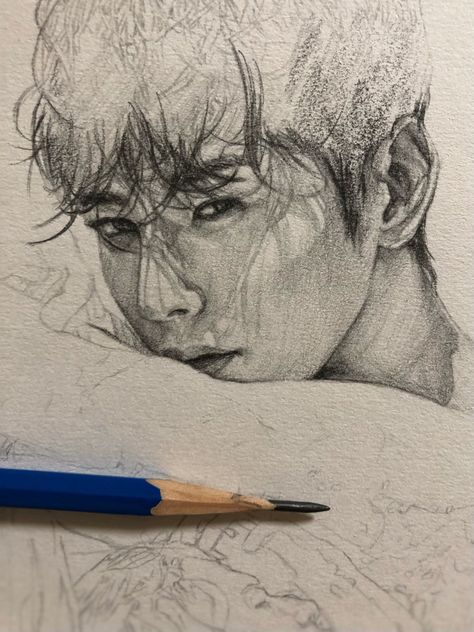 Cha Eun Woo Sketch, Cha Eun Woo, Sketch, Fan Art, Drawings