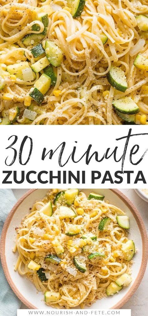 This irresistible pasta with zucchini, corn, and garlicky toasted breadcrumbs is ready in about 25 minutes and uses everyday ingredients. Crisp-tender veggies, a light sauce, and plenty of Parmesan complete the meal. 21 Day Fix Pasta, Intermittent Fasting And Keto, Zucchini Dinner Recipes, Pasta With Zucchini, Zucchini Pasta Recipes, Pasta Fish, Chicken Recipes Pasta, Low Fat High Protein, Zucchini Corn