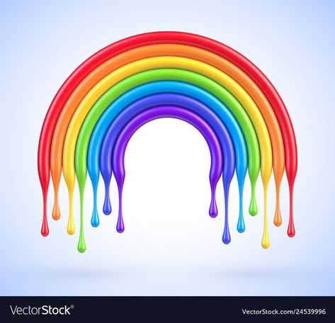 Rainbow Illustration Art, Bikes Stickers, T Shirt Print Ideas, Rainbow Illustration, Auto Sticker, School Border, 3d Rainbow, Paint 3d, Dripping Paint