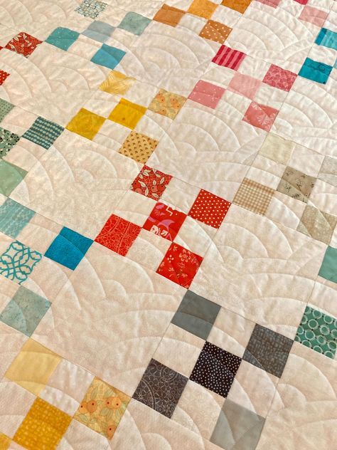 Making a Scrappy On Point Nine Patch Quilt – Monday Morning Designs Irish Chain Quilt, 9 Patch Quilt, Baby Patchwork Quilt, Nine Patch Quilt, Quilt Square Patterns, Scrap Quilt Patterns, Quilt Labels, Patchwork Quilt Patterns, Nine Patch