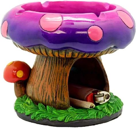 Mushroom Ashtray, Turtle Decor, Sculpture Art Clay, Fantasy Gifts, Clay Diy Projects, Mushroom House, Mushroom Decor, Mushroom Design, Cute Clay