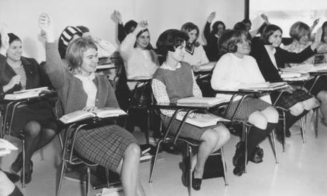 Ursuline College History | Ursuline - Liberal Arts College in OH 1950s Teen Fashion, 1950s Teenagers, Teen Pants, 1950’s Style, Varsity Sweater, Poodle Skirt, Saddle Shoes, Shirtwaist Dress, Youth Culture