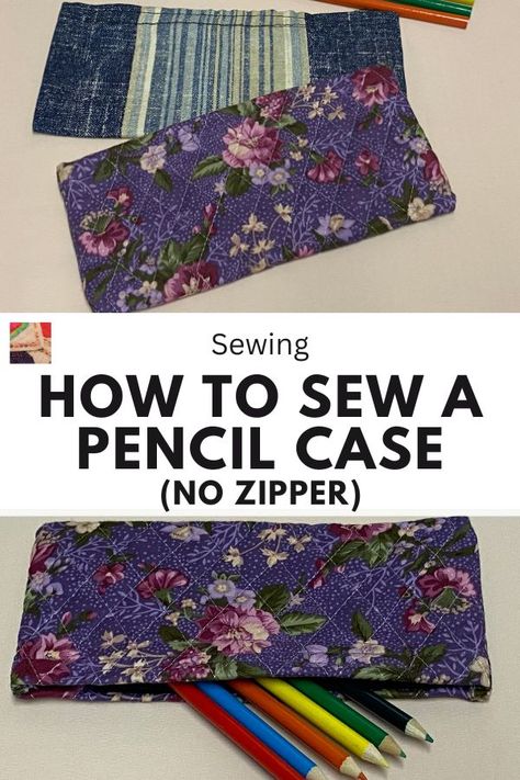 Learn how to sew an easy pencil case with a Velcro closure using this tutorial. Using favorite fabrics, make the perfect size new pencil case as a fun back to school project. Diy Pencil Case, Lake Gifts, Sewing School, Easy Craft Projects, Craft Projects For Kids, School Project, Pencil Bags, Sewing Skills, Easy Sewing Projects