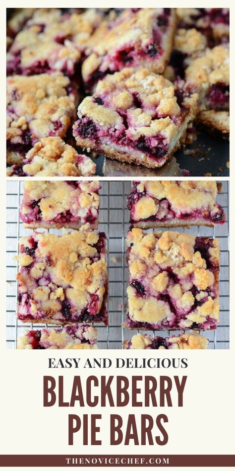 Blackberry Dessert Recipes, Blackberry Pie Bars, Blackberry Dessert, Easy Dessert Bars, Blackberry Pie, Blackberry Recipes, Raspberry Recipes, Dessert Bar Recipe, Pie Bars