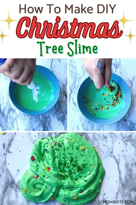 Have kids who are obsessed with slime? Get your preschoolers excited about the holiday season with this Christmas Tree slime recipe! They will enjoy hours and hours of sensory play while gearing up for Christmas. #PreschoolChristmasActivities #ChristmasTreeSlime Christmas Slime For Kids, Preschool Steam Activities, Stem Activities For Preschoolers, Stem Activities For Preschool, Diy Crafts Slime, Christmas Stem Activities, Preschool Steam, Christmas Slime, Art Crafts For Kids