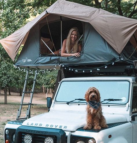 The Ultimate Land Rover Defender Camping Setup • The Blonde Abroad Zelt Camping, Combi Volkswagen, Bus Camper, A Truck, Camping Life, Jeep Life, Alam Yang Indah, Future Car, Land Rover Defender