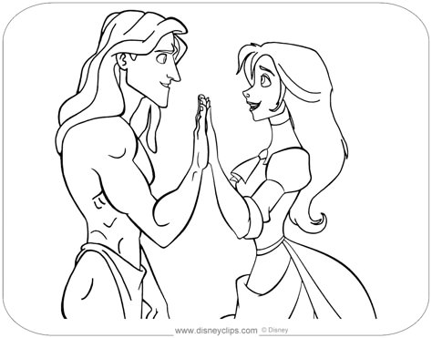 Tarzan And Jane Tattoo, Tarzan And Jane Drawing, Disney Couples Coloring Pages, Tarzan Drawing, Tarzan Tattoo, Disney Templates, Jane And Tarzan, Disney Jane, Glitter Pens Art