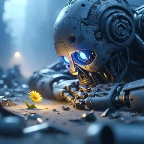 Robot Flower, Minion Stickers, Andermatt, Cyborgs Art, Science Fiction Artwork, Ghost In The Machine, Arte Alien, Arte Robot, Arte Cyberpunk