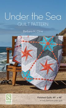 Under The Sea Quilt, Creative Quilting, Tropical Quilts, Beach Quilts, Ocean Quilt, Beach Quilt, Sea Quilt, Quilting 101, Diamond Chains