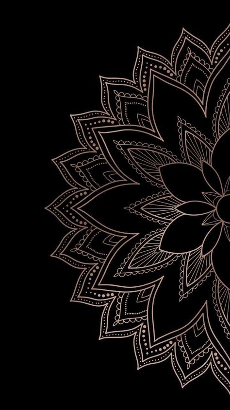 Mandala Wallpaper Iphone, Lotus Mural, Mandala Wallpapers, Simple Pattern Design, Iphone Background Art, Mandala Sketch, Gold Wallpaper Phone, Gold Wallpaper Background, Black Wallpapers