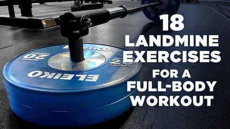 18 Landmine Exercises for a Full Body Workout Landmine Workout, Squat Machine, Arm Bar, Free Weight, Bench Press, Full Body, Full Body Workout