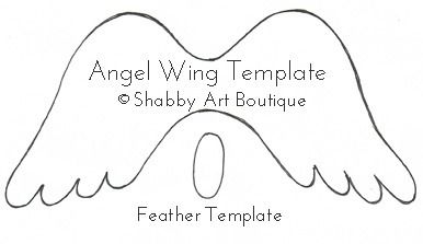 Shabby Art Boutique - Angel Wing template Angel Wing Template, 31 Days Of Christmas, Wing Template, Clay Shoes, Book Angel, Shoe Wings, Feather Template, Shabby Art Boutique, Preparing For Christmas