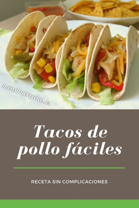 Receta de tacos fáciles, rápidos y saludables. Tacos Mexicanos, Tacos And Burritos, Quesadillas, Burritos, Flan, Tacos, Dessert Recipes, Easy Meals, Cooking Recipes