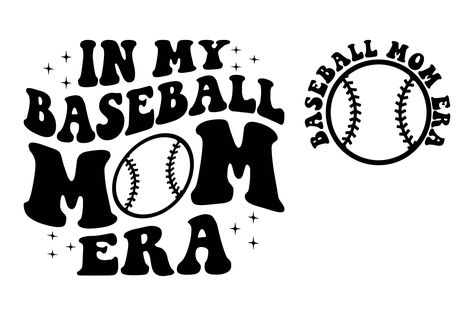 In My Baseball Mom Era Ellie Core, Cricut Clothes, Tee Ball Mom, Baseball Mom Svg, Mom Era, Softball Mom, Mom Svg, Baseball Mom, Svg Designs