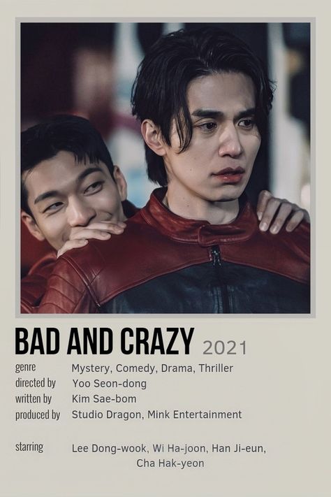 Bad And Crazy Poster, Free Tv And Movies, Bad And Crazy, Series Posters, Korean Tv Series, Good Animated Movies, Korean Drama Series, New Movies To Watch, Movies Quotes Scene