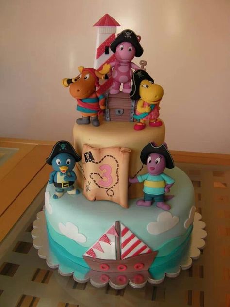 Backyardigans Cake Ideas, Backyardigans Cake, Birthday Themes For Boys, First Birthday Party Themes, Childrens Birthday Cakes, Just Cakes, Happy 1st Birthdays, Fondant Cakes, Kids Cake