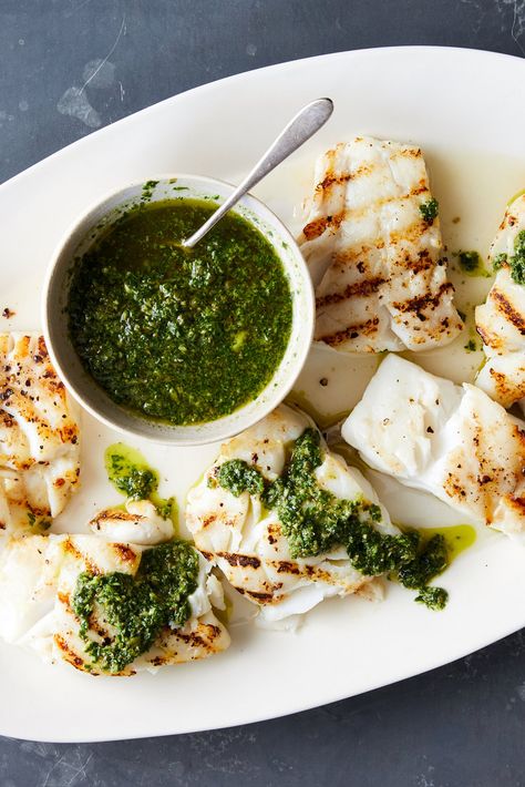 Grilled Fish With Salsa Verde Recipe - NYT Cooking Healthiest Recipes, Nyt Recipes, Parsley Sauce, Summer Grill, Grilled Sardines, Salsa Verde Recipe, Recipes Fish, Verde Recipe, Food Seafood