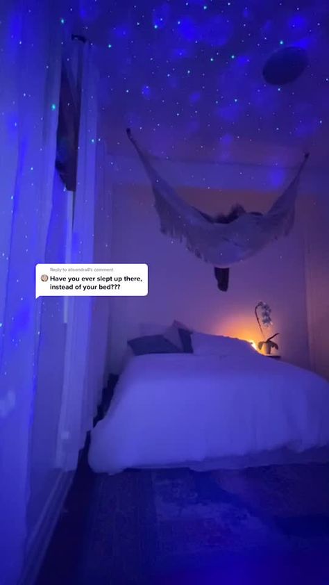 Paige(@paigedeas) on TikTok: Reply to @alisondra8 hammock sleeps hit different #nightroutine #hammocktricks Cool Room Designs, Home Decor Wallpaper, Bed In Closet Ideas, Room Decor Aesthetic, Neon Room, Bedroom Decor For Teen Girls, Cute Diy Room Decor, Cute Bedroom Ideas, Dekorasi Kamar Tidur