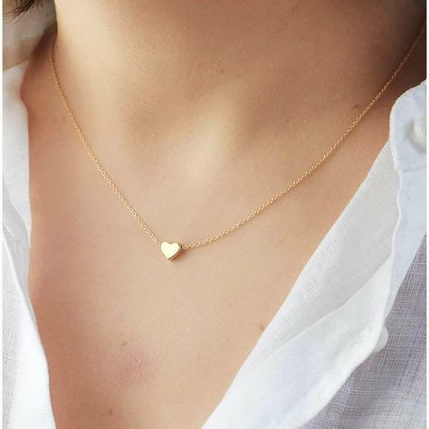 Excited to share the latest addition to my #etsy shop: Dainty Gold Tone Heart Necklace - Initial Heart Charm Necklace - Tiny Heart Pendant Necklace https://ift.tt/2NQ5pZY Gold Heart Choker, Dainty Diamond Necklace, Heart Charm Necklace, Necklace Initial, Heart Choker, Sterling Necklaces, Gold Heart Necklace, Tiny Heart, Necklace Choker