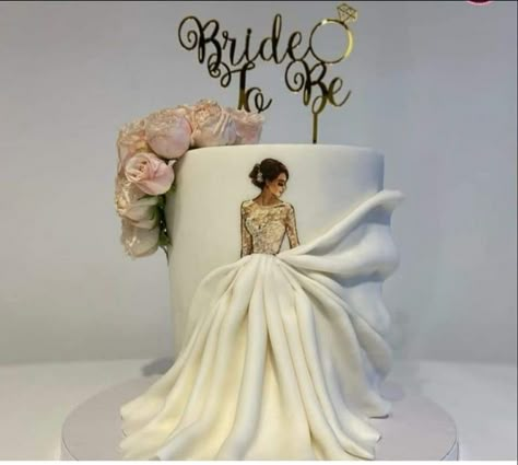 Bridal To Be Cake, Bridal Shower Cakes Elegant, Mini Wedding Cakes For Guests, Bride To Be Cake Ideas Bridal Showers, Bride To Be Cake Bachelorette Parties, Bridal Shower Cake Ideas Elegant, Bride To Be Cake Design, Simple Bride To Be Cake, Bride Shower Cake